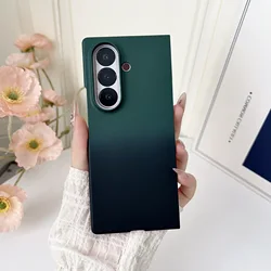 Gradient Colorful Anti - Drop Phone Case - Hard Shell Back Cover - Galaxy Z Fold4 (Green - Black)