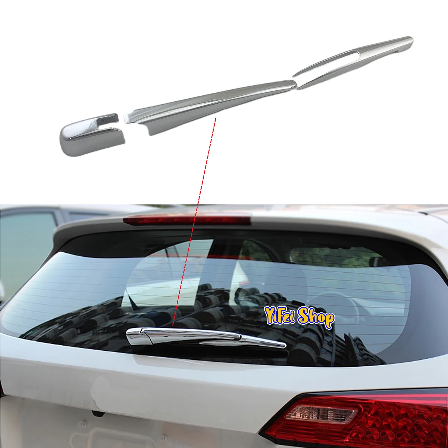 

New Car ABS Chrome Accessories Plated Rear Windshield Wipers Cover Trim Paste Style For Honda HRV HR-V Vezel 2014 2016 2017 2018