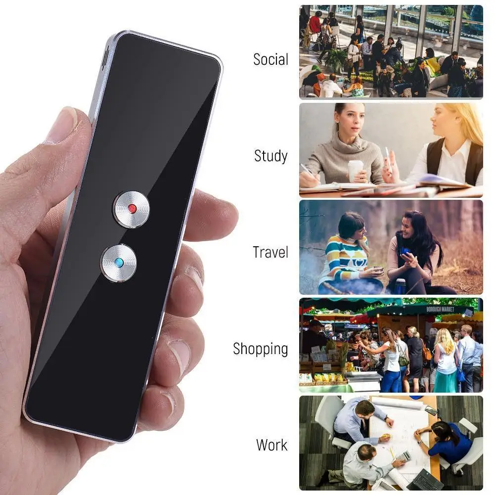 Smart Instant Real Time Voice 40 Languages Translator Portable Electronic Multi-Languages Translation Sound Transmission Device voice translator language translator
