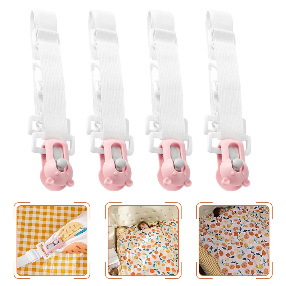 

4 Pcs Quilt Holder Duvet Cover Clips Anti-movement Plastic Bed Fixers Baby Clamps