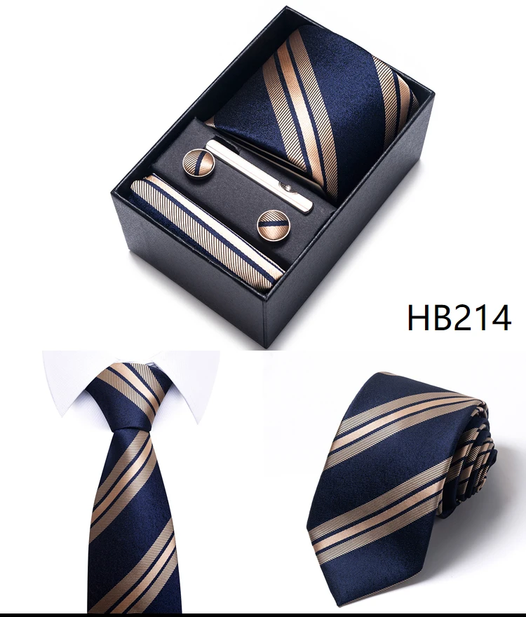 Mix Colors Wholesale 2022 New Style Silk Wedding Gift Tie Pocket Squares Set Necktie Box Men Fit Wedding Blue Paisley