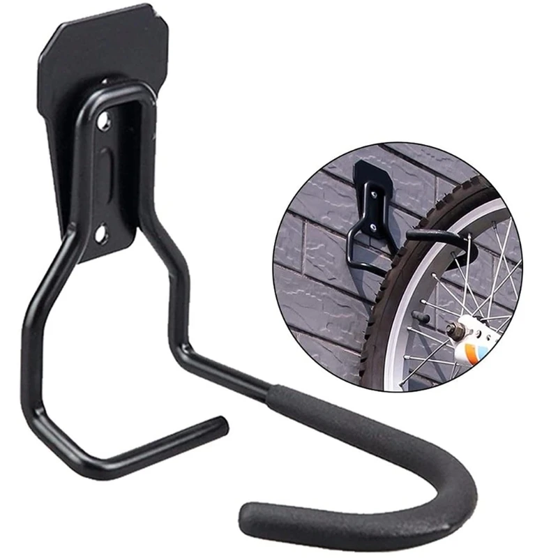 Bicycle Wall Mounted Pedal Space Saving Hanging Hooks Bike Storage