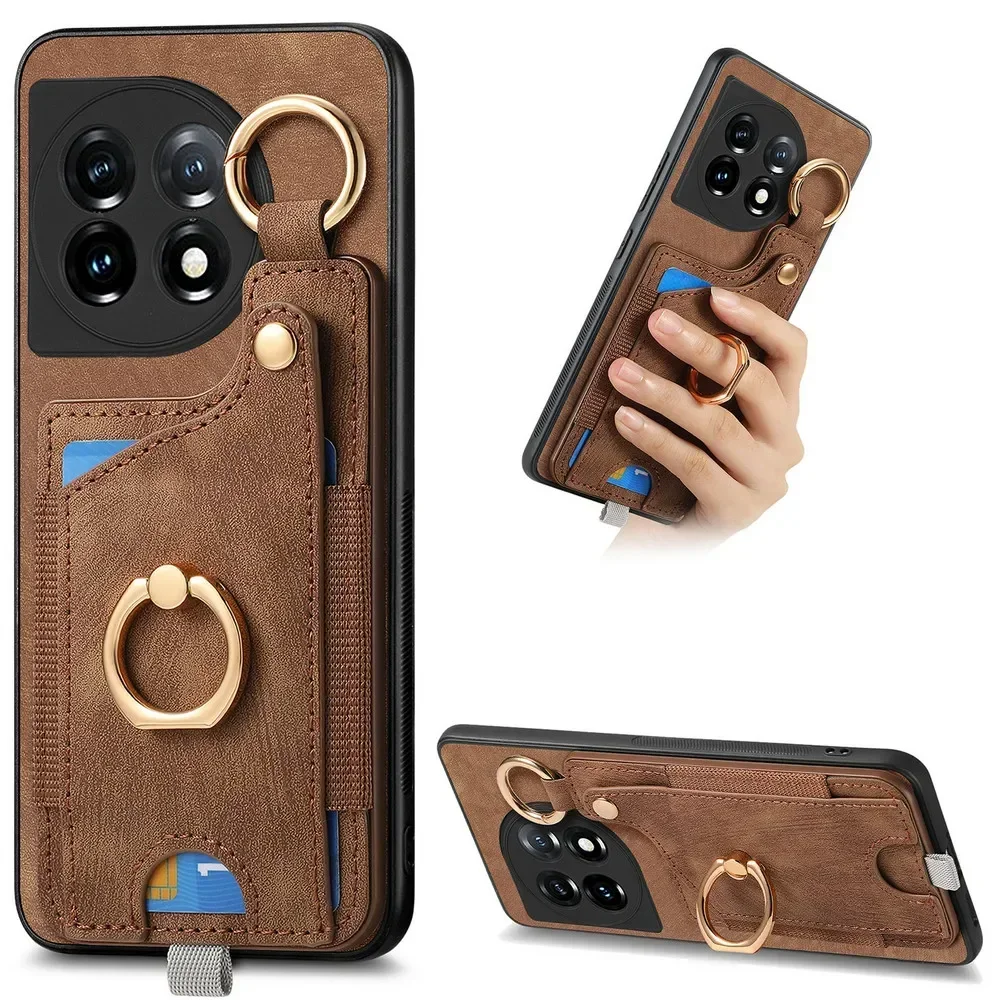 Luxury Leather Card Holder Magnetic Back Case