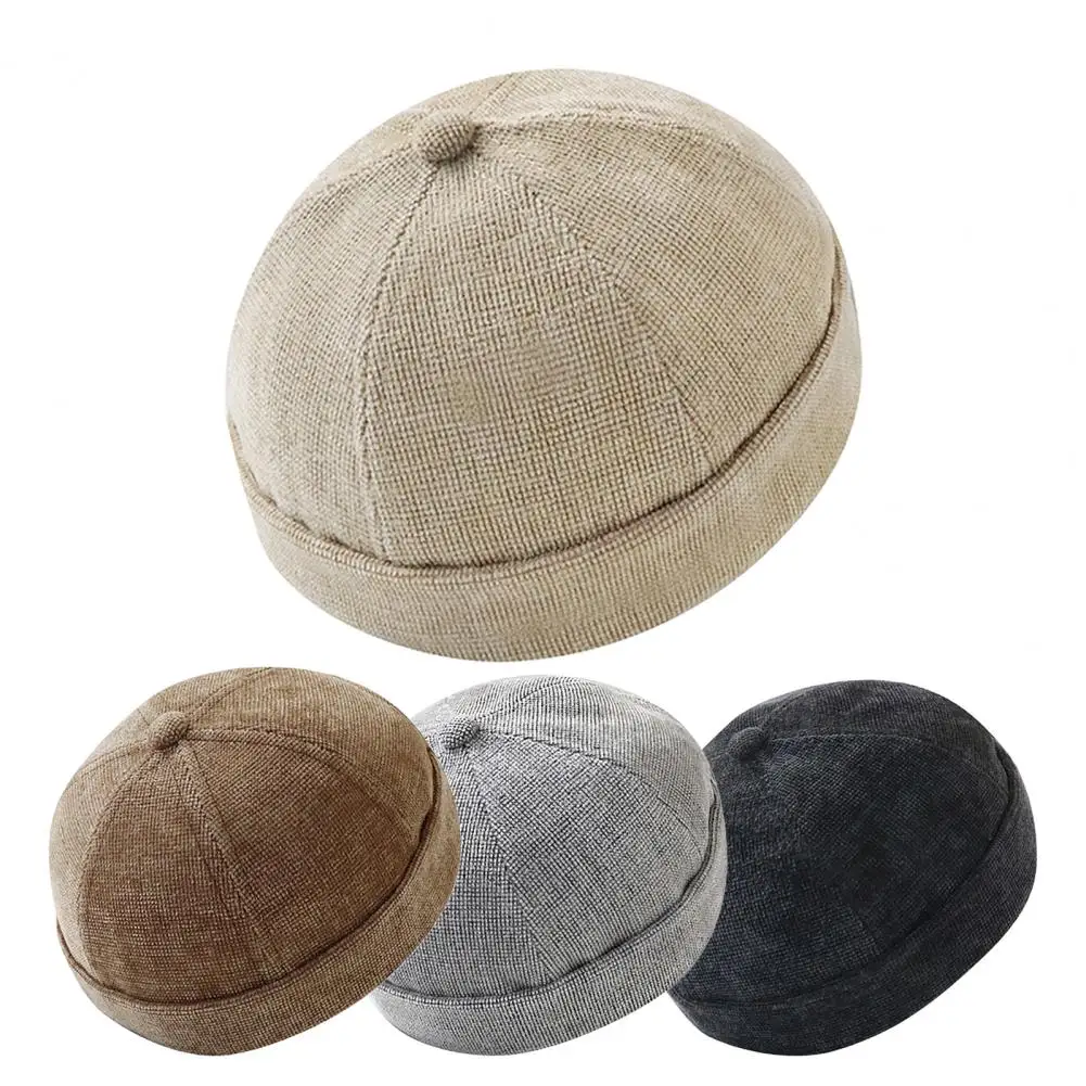 

Retro Cowboy Beanie Men Women Skullcap Unisex Beanie Bonnet Brimless Adjustable Elastic Docker Cap Skullcap Hat