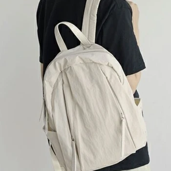Zaino per studenti universitari Zaino in nylon di carta A4 per studenti Zaino da donna di grande capacità Leggero e versatile
