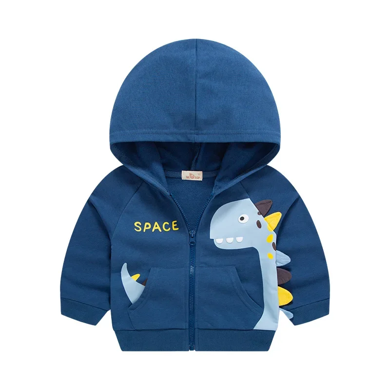 thumbnail image 1 of Ropa de moda para niños, chaqueta destacada de dinosaurio, sudadera de colección de otoño para niños, cárdigan, ropa de bebé, envío de una pieza, 2024, 1 of 4