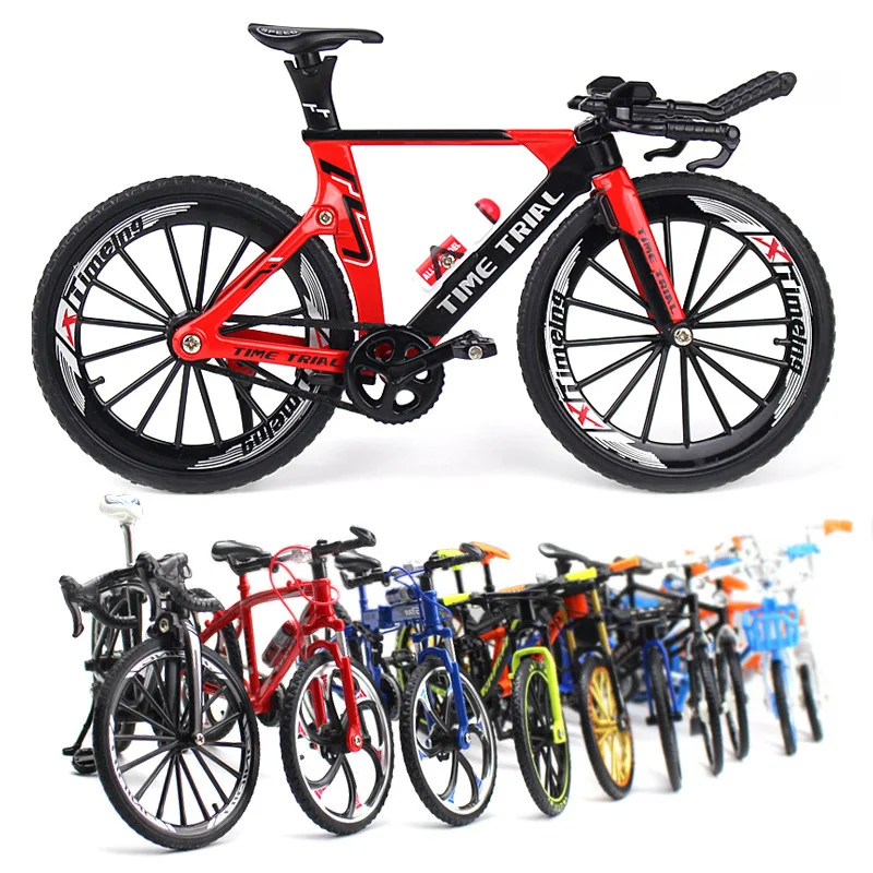 Mini 1:10 Alloy Bicycle Model Sliding Assembled Metal Racing Mountain Bike Cycling Ornaments Collection Toys Children Gifts