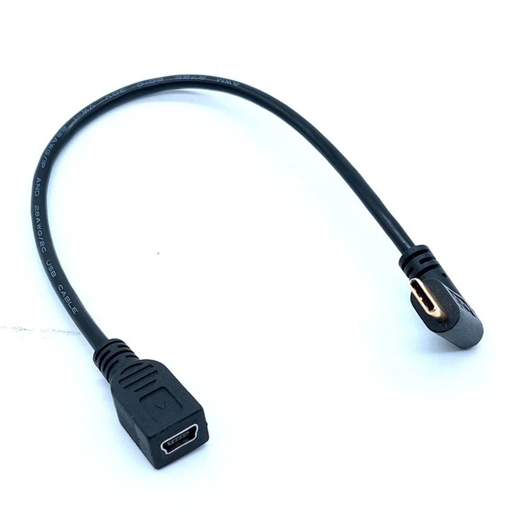 

gold-plating USB-C right angle charging cable, USB 3.1 C-type male to mini /micro USB converter, mini/micro USB female