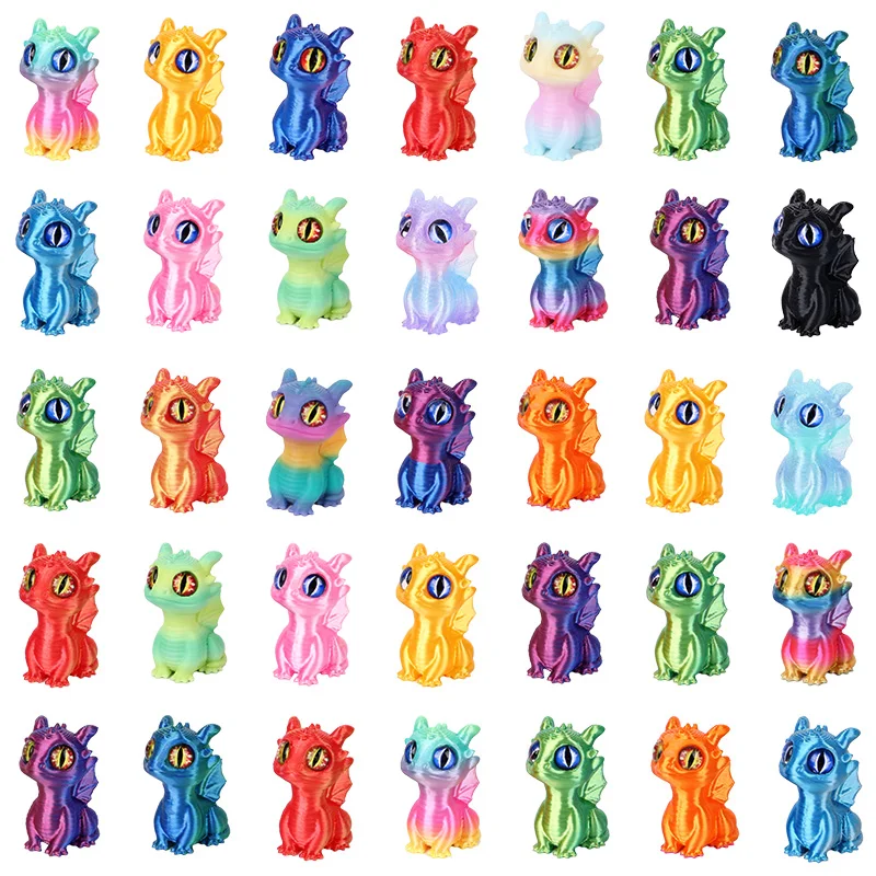 3D printed dragon ornaments 20/5pcs for kids birthday party favors pinata filler Easter Christmas gifts home table decorations