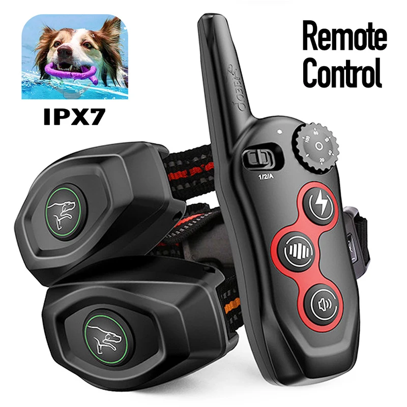 Electric Dog Training Collar, Remote Control, Barkproof Collars for Dogs, Vibration Sound