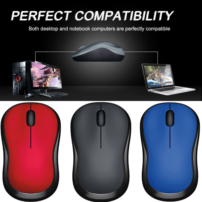 

M220 Wireless Mouse 2.4GHz USB Mini Receiver Optical 3 Buttons Mute Mouse 1200DPI For Computer PC Laptop Notebook