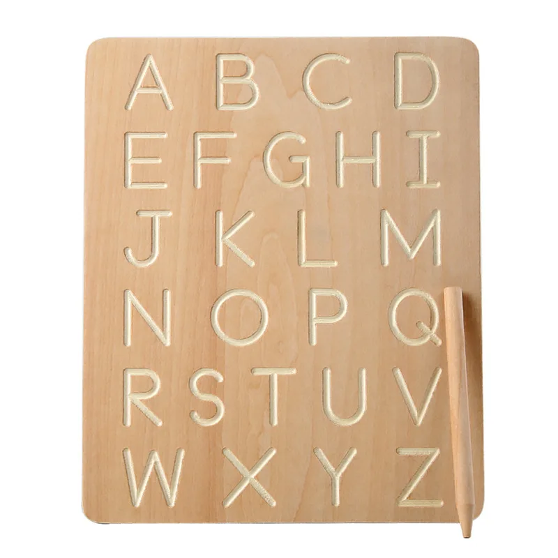 Wooden Alphanumeric Board Wooden Educational Toy Wooden Alphabet