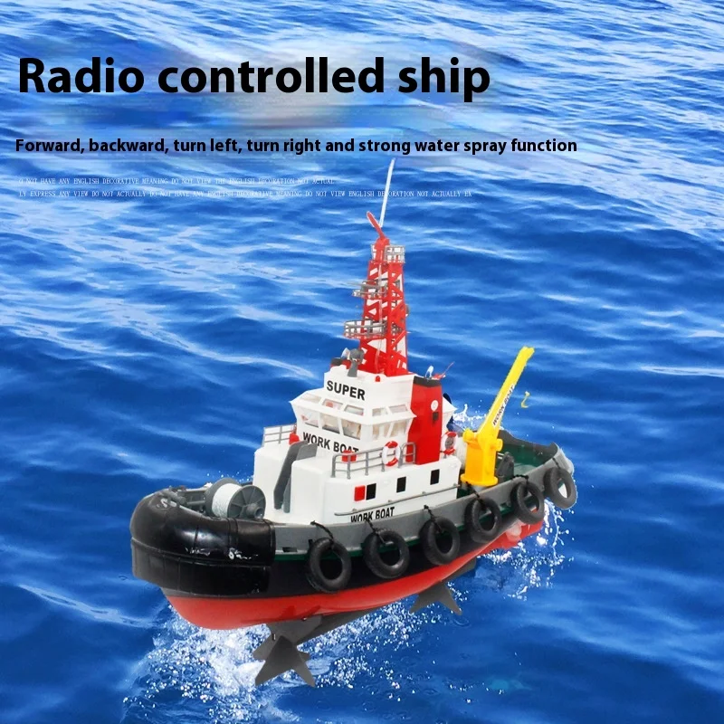 Henglong Simulation American Sprinkler Fire Ship Crash Resistant Electric Remote Control Model Children'S Summer Toy Xmas Gift 6