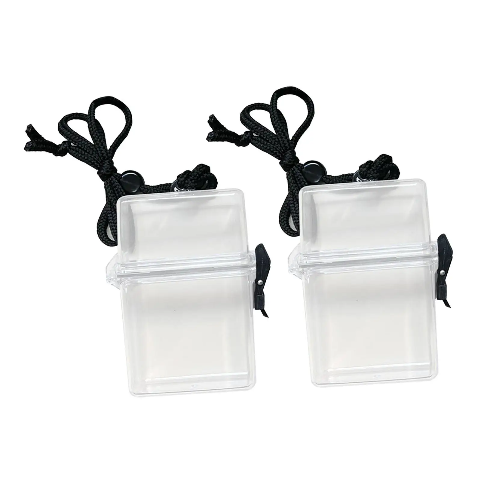 Waterproof Sports Cases 2Pcs Diving Dry Boxes Key Holder Lightweight Portable