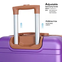 Ensemble de bagages ABS 3 pièces, valises rigides à roulettes 20/24/28 pouces, 360 °   Roues silencieuses, serrure à combinaison 2