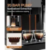 Fully Automatic Espresso Machine with Frother Steam Wand,20 Bar Built-In&Adjustable Espresso Bean Grinder,1-15 Adjustable Grind 4
