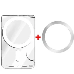 Magnetic Clear Wallet Card Holder with Back Magnet and Card Slots Cover Sleeve (Set B)