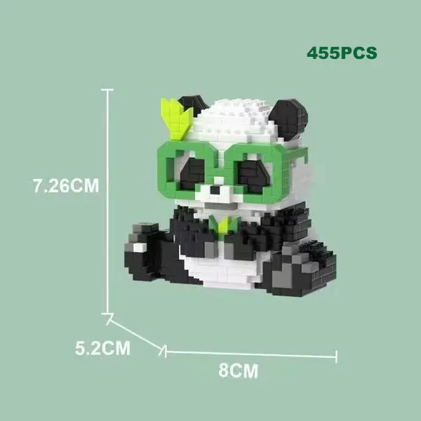Set Mattoncini 3 In 1 Panda 720 Pezzi - Mini Building Blocks Giocattolo Per Bambini 9+ E Adulti - 5