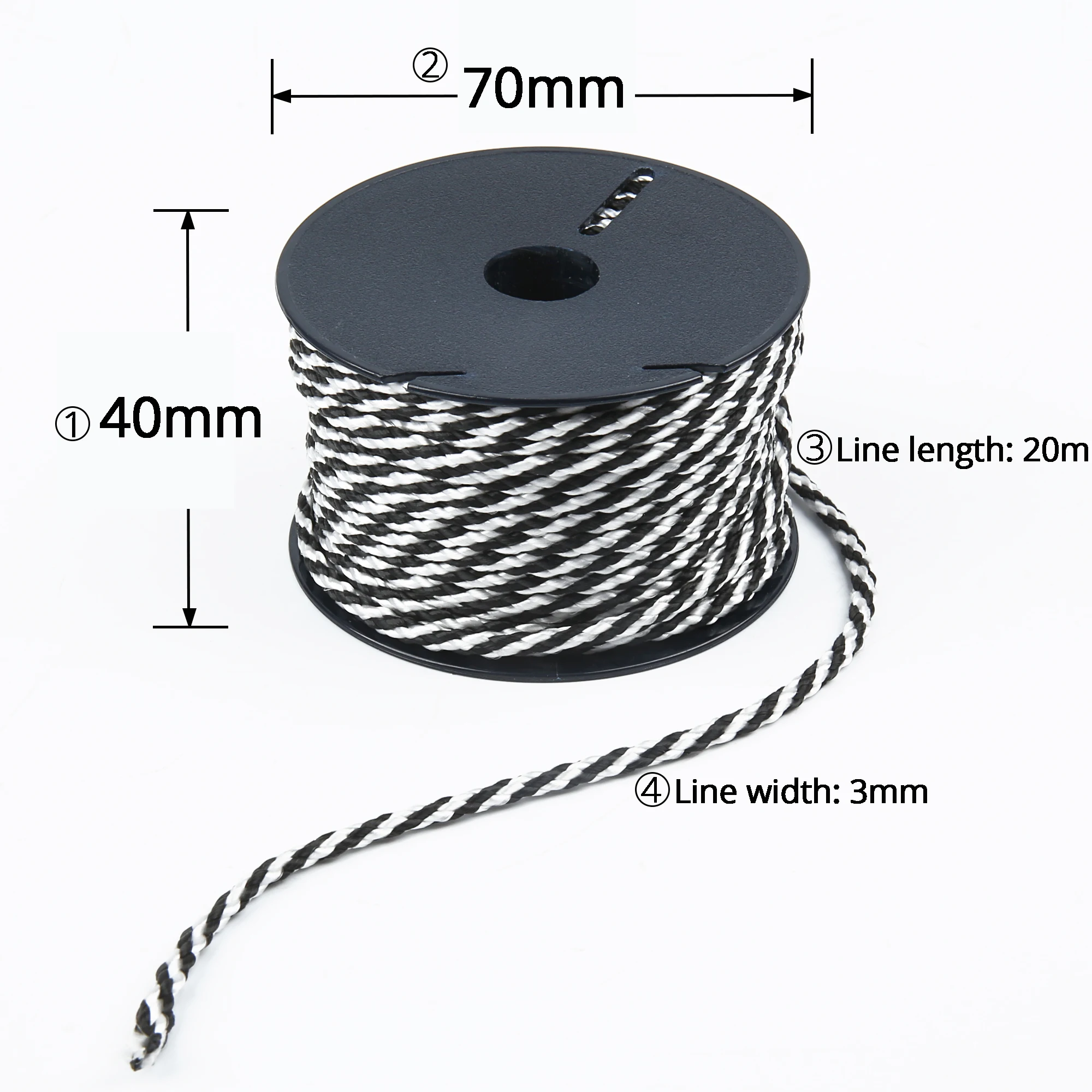 3mmx20m Utility Polypropylene Cord 8 Braided PP Rope Home Decor Craft DIY Hang Tag Christmas Gift Packing Multipurpose String