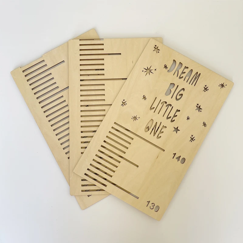 INS Nordic Wooden Kids Height Growth Chart Ruler Baby Height Meter Measurement Wall Stickers Gauge Children Room Wall Decoration