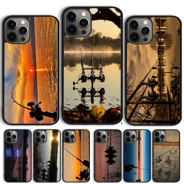 Carp Fish Fishing rod coque Phone Case for iPhone 15 14 12 13 mini