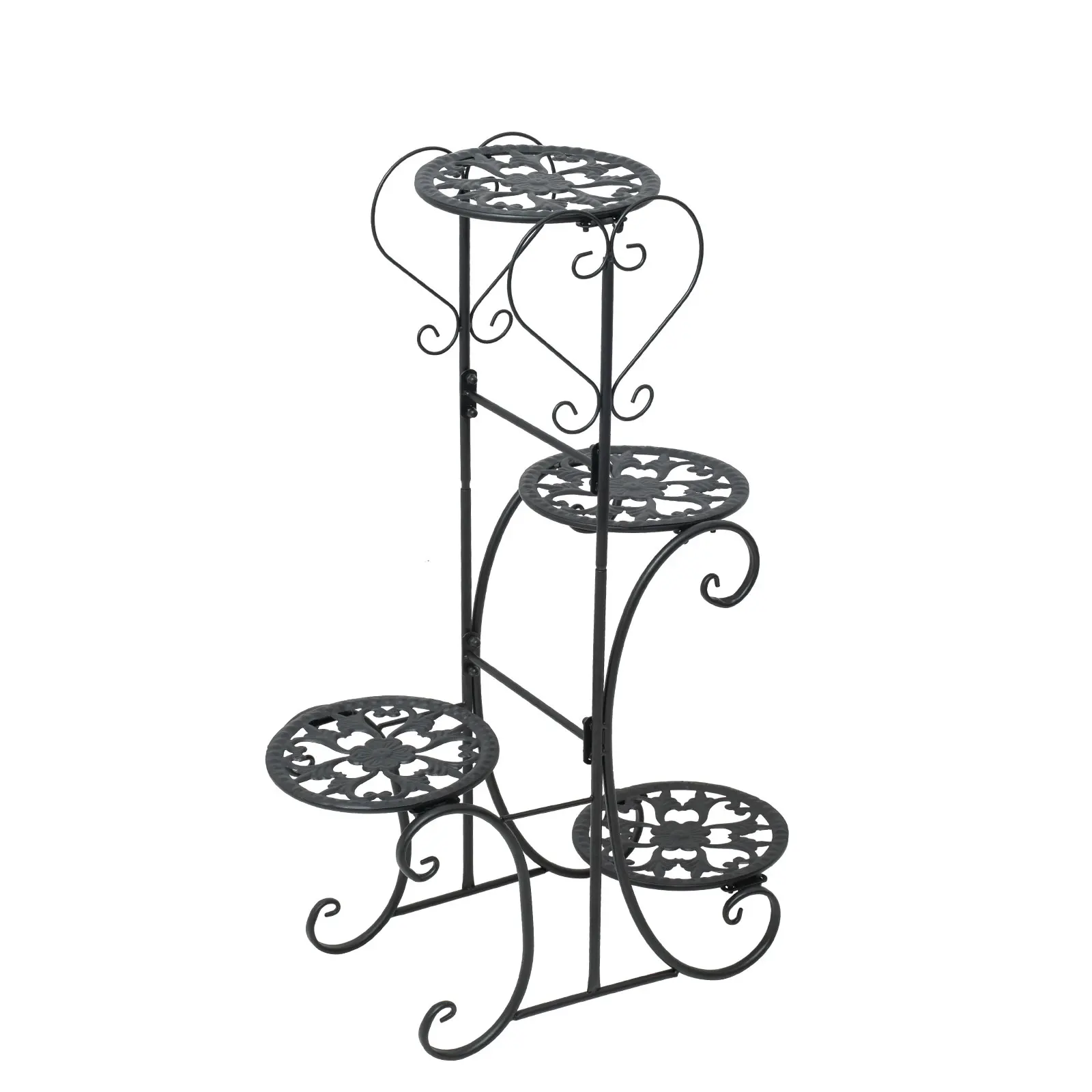 4 Tier Extra Large Metal Plant Stand Shelf Anti Rust Iron Home Garden Flower Pots Rack Out/Indoor Balcony Planter Holder Decor