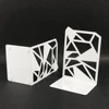 Hollow-out Metal Bookends Hourglass Design Metal Bookends for Home Office Decorative Book Stoppers Book Holders 2
