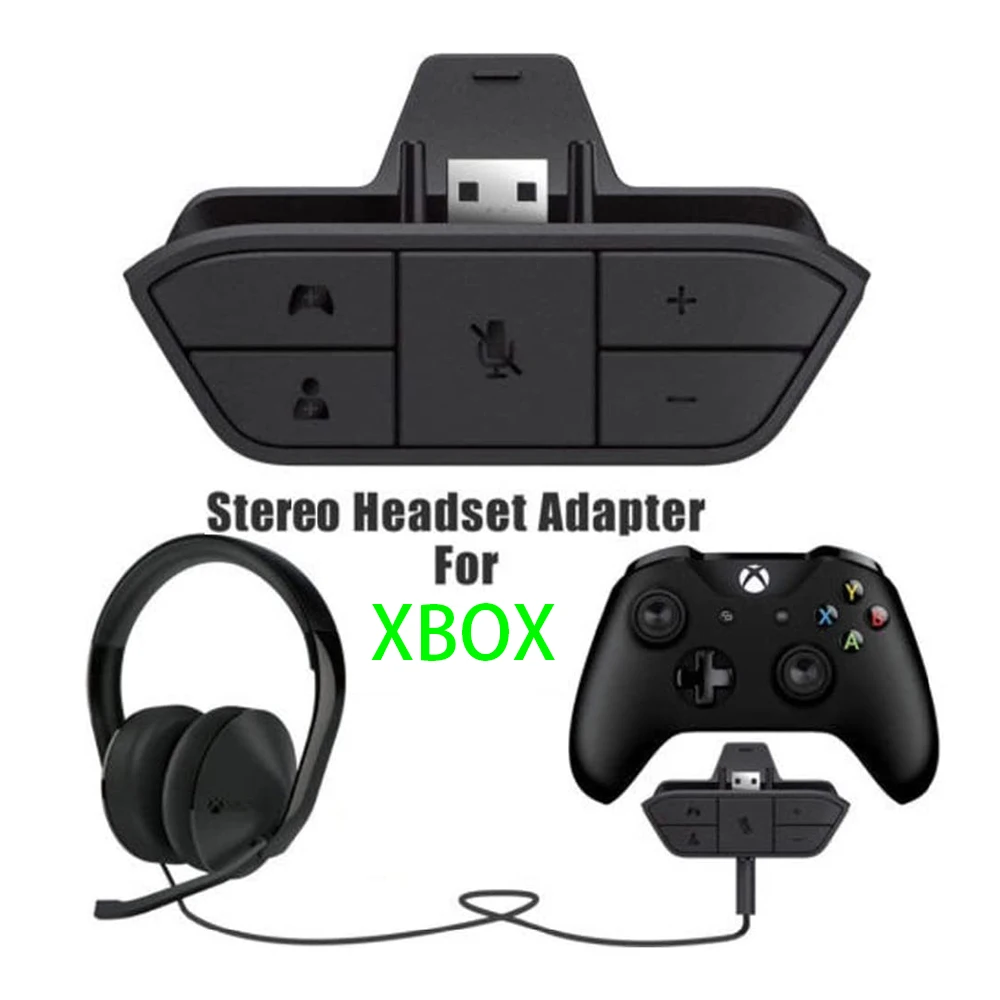 Adaptador de auriculares estéreo para Xbox One y Xbox Series X | S Controller-ajuste de equilibrio de Audio (sonido del juego y Chat de voz), volumen, micrófono