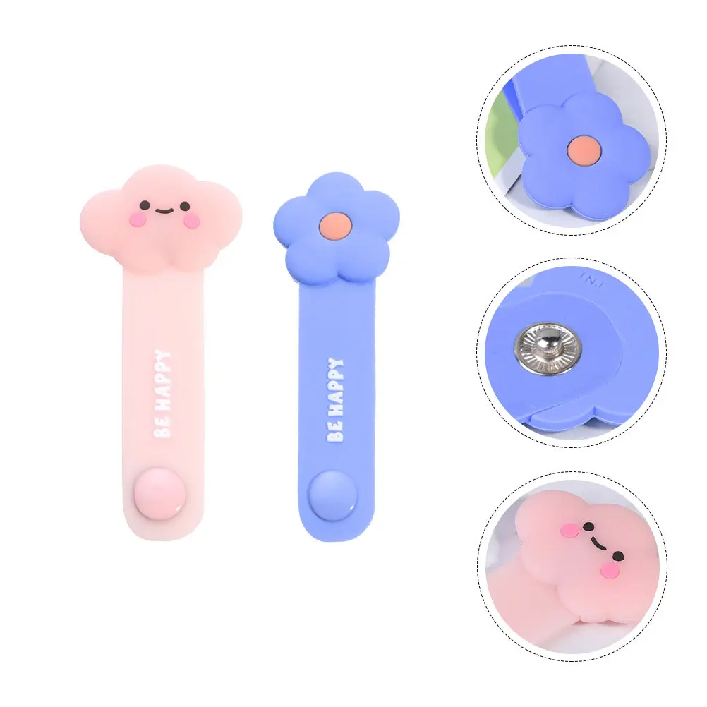 2Pcs 실리콘 코드 정리기 케이블 홀더 유용한 데스크탑 케이블 관리 클립 깔끔한 와이어 보관 솔루션 데이터 와이어 와인더