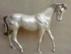 Antiques Tibet Silver Horse Statue Bronze Smooth sailing~Wish U Wealth 2