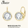 Lnngy Brinco Prata 925 Sterling Silver Hoop Earrings For Women Certified 6.5MM/8MM Moissanite Diamond Earring Jewelry Gift