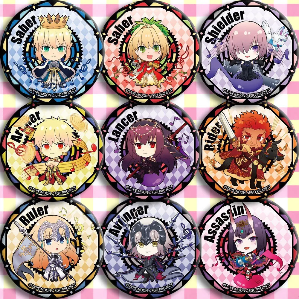 58mm Saber Novelty Special Use Hot Style Costumes Badge Anime Peripherals Backpack Decoration School Supplies for Kids Students