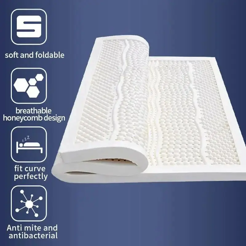 Natural Latex Massage Mattress Folding Mattress Topper for Sleeping Tatami Bedroom Furniture Mattress for Double Bed Mat Futon
