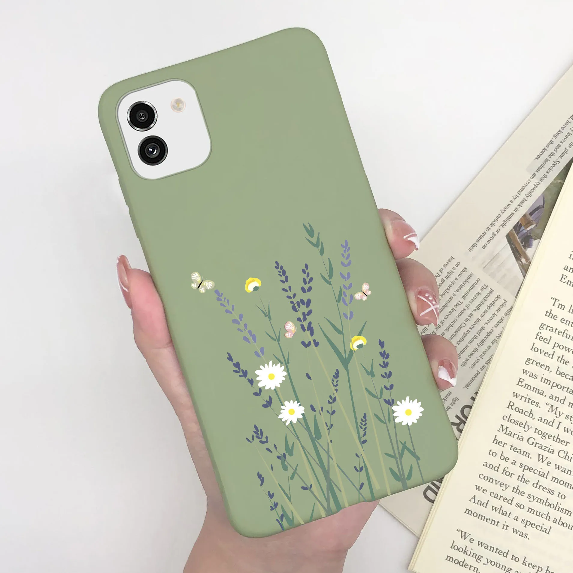 Cute Painted Soft Silicone Bumper Cover for Samsung Galaxy A03 Series