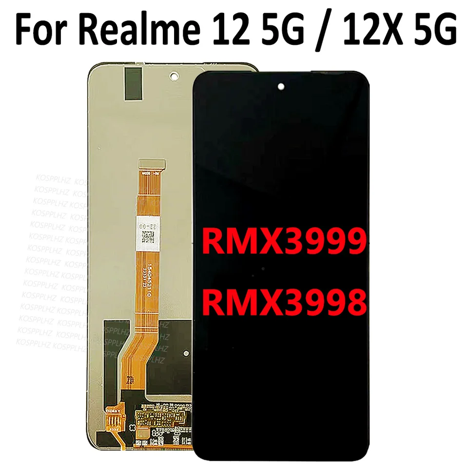 For Realme 12 5G LCD Display Screen Front Touch Glass Replacement