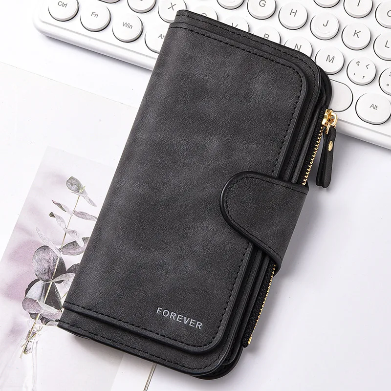 2025 New Crossborder Chic Large Capacity Women Long PU Leather Wallet Clutch