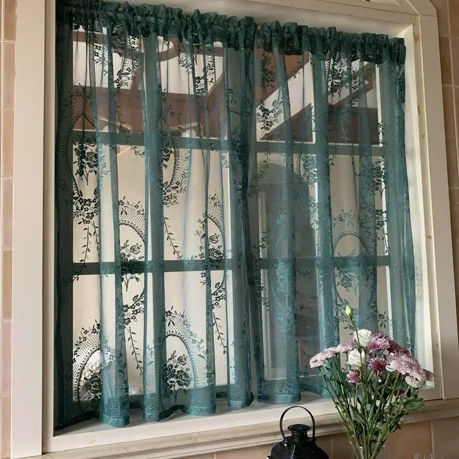 

00529-stb-занавеска для гостиной, столовой, спальни, кремового цвета, ретро рельеф, темный узор, Прошитые высококачественные кисточки