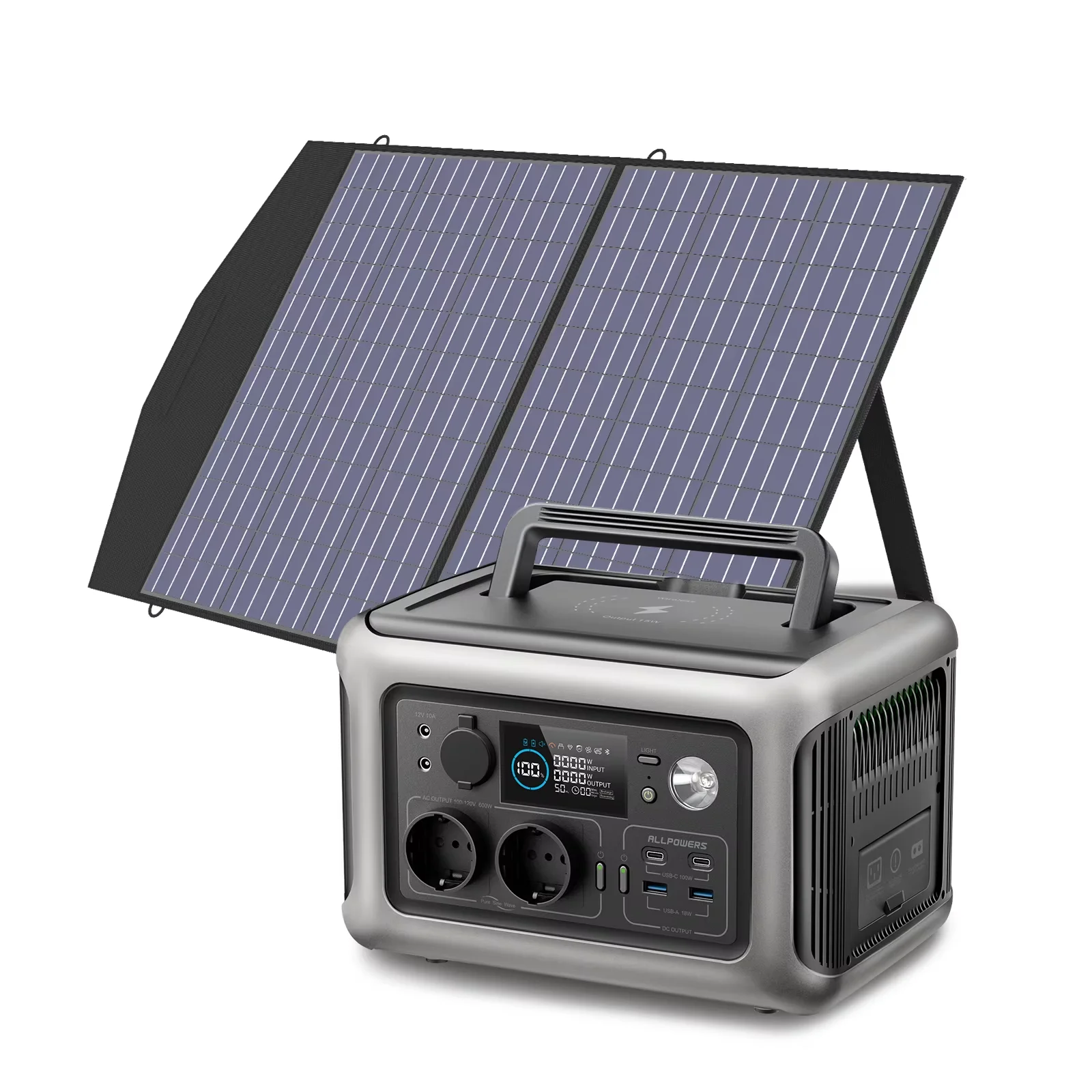 ตัวเลือกสินค้า เครื่องกำเนิดไฟฟ้าพลังงานแสงอาทิตย์แบบพกพา 600W พร้อมแผงโซลาร์เซลล์