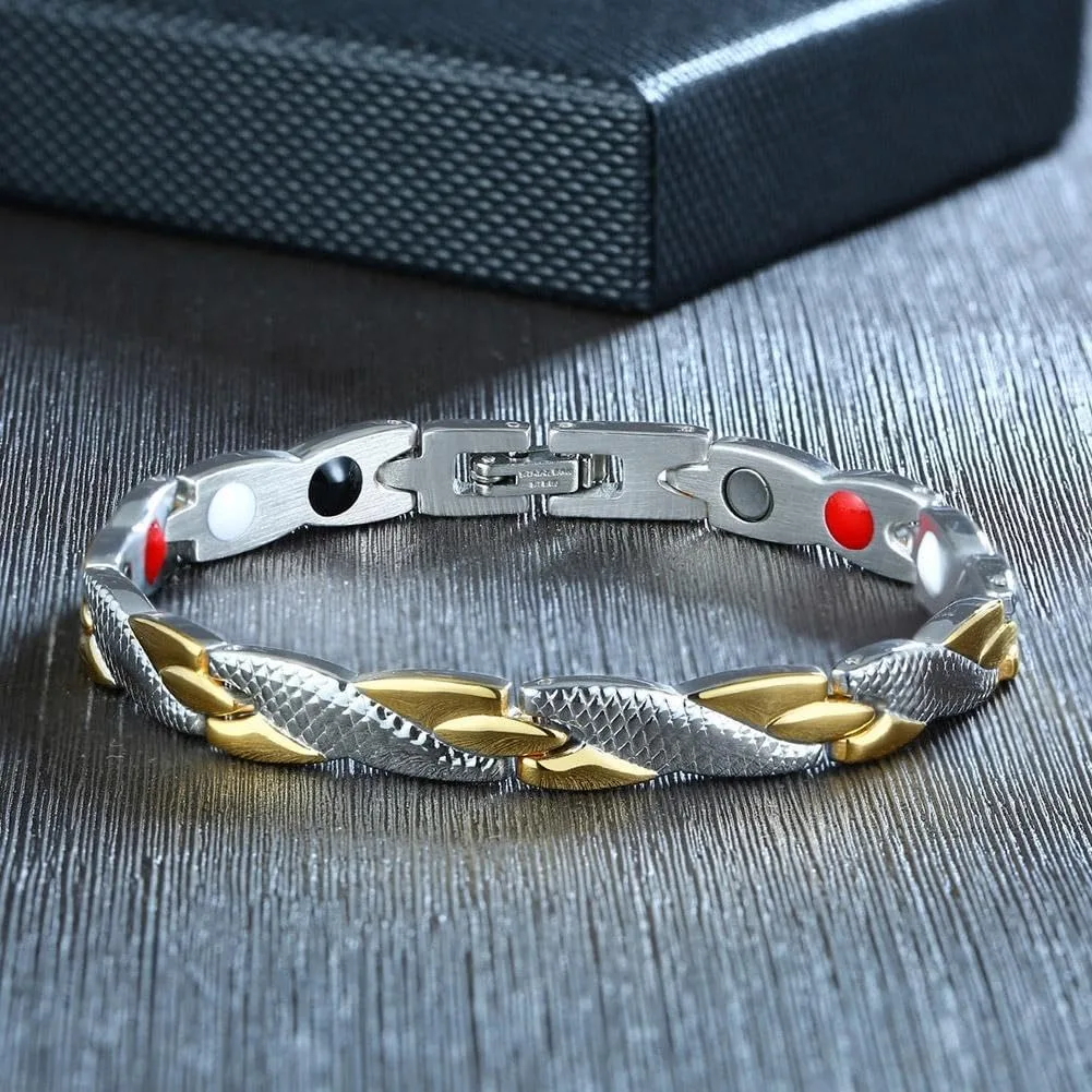 1pc Snake Dragon Pattern Magnetic Therapy Bracelet Healthy Weight Loss Bracelet Sports Luxury Jewelry For Women MenGif