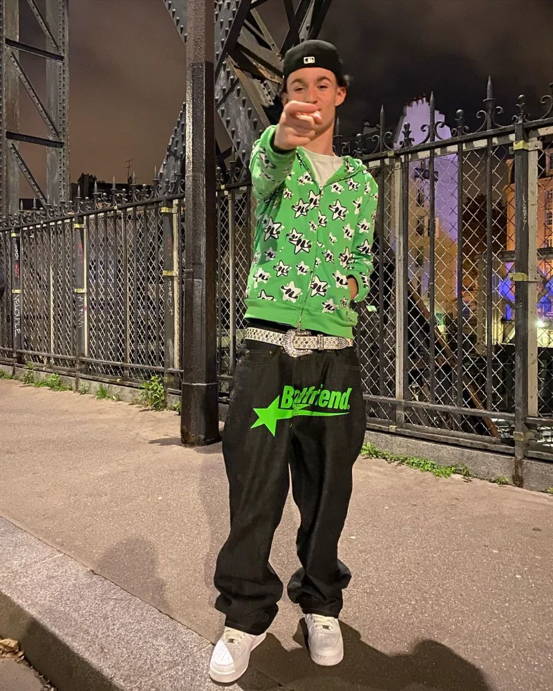 Y2K ĳ־  Trousers2023 μ   ƮƮ Ʈ   ٸ û      Ʈ