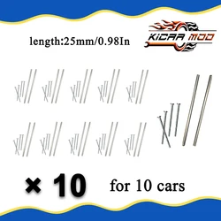 Diecast Model Car Wheel and Axle Replacement Set (10 Sets) (Rivet 25mm 10 sets)