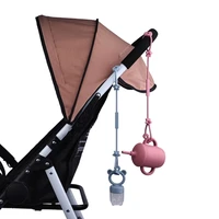 Chaîne sucette pour bébé avec sangles sécurité, support en Silicone, accessoire poussette chaise haute, sangle 5