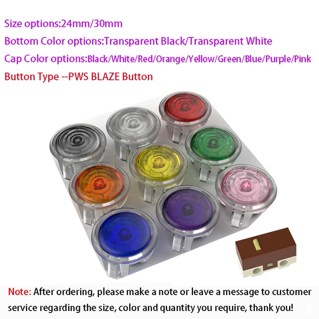 Punk Workshop Original PWS Blaze Button With Mute Microswitch For