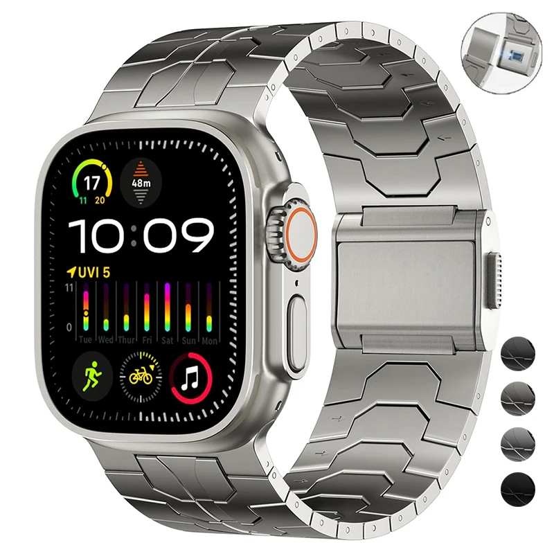 Titanium Color Stainless Steel Strap - Ultra 4 Metal Band