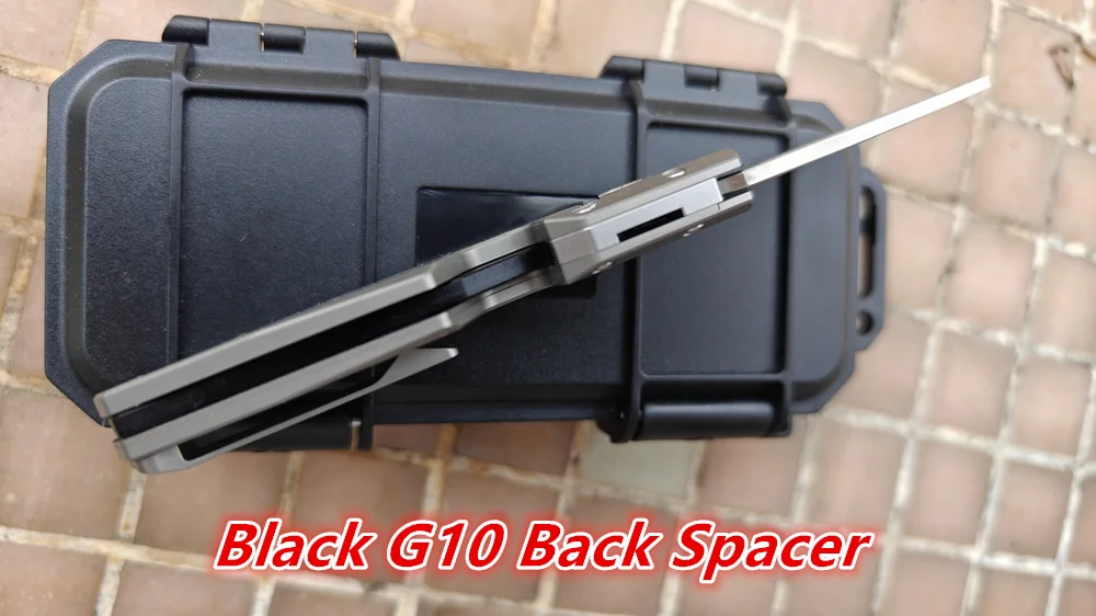 JUFULE Real M390 WinterSpudding Customized Ceramic Bearing Titanium Pocket EDC Tool Fishing Camping Hunting Pencil Folding Knife 5