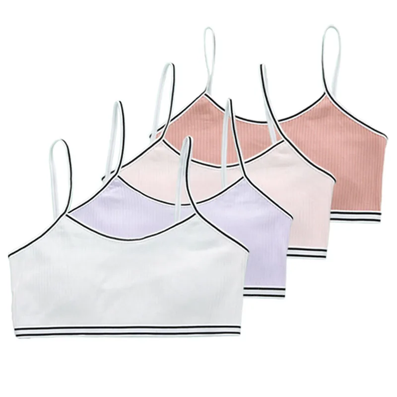 Training Bra Sports Bra Cotton Bra 4 Pcs/Lot Children Breast Care Girls Bra 8-16 Years