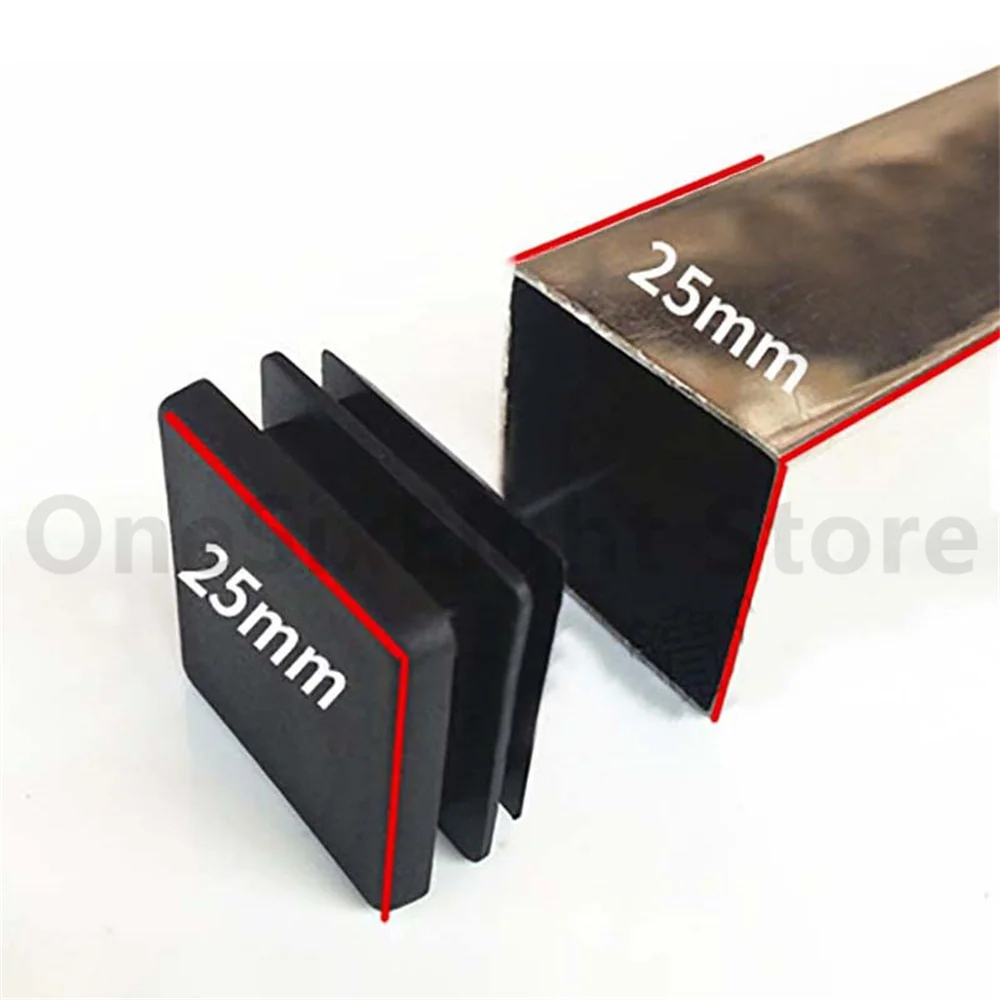 Square Plastic Blanking End Cap Caps Tube Pipe Insert Plug Bung 2/4/10PCS 10x10mm 15x15 20x20 30x30 ~ 120x120mm pipe end cap silicone rubber caps rubber caps silicone rubber plugs