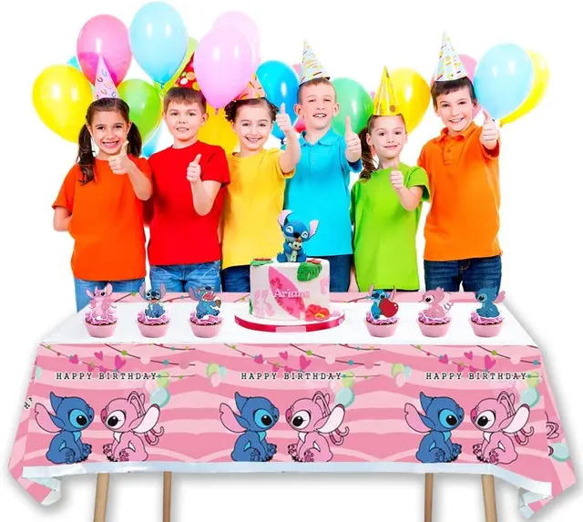 Lilo point nappe de fête point décorations de fête point joyeux anniversaire événements fête couverture de Table enfants garçons filles faveurs 5