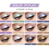 QIBEST 12 Colors Glitter Liquid Eyeshadow Sets Waterproof Metallic Pearly Metallic Diamond Eye Shadow Set Eye Pigment  Makeup 3