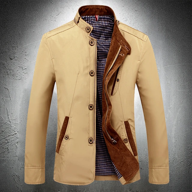 Comprar Chaqueta Casual De Negocios Chaqueta De Hombre Chaqueta De Abrigo  Sólido con Cuello Alto Informal